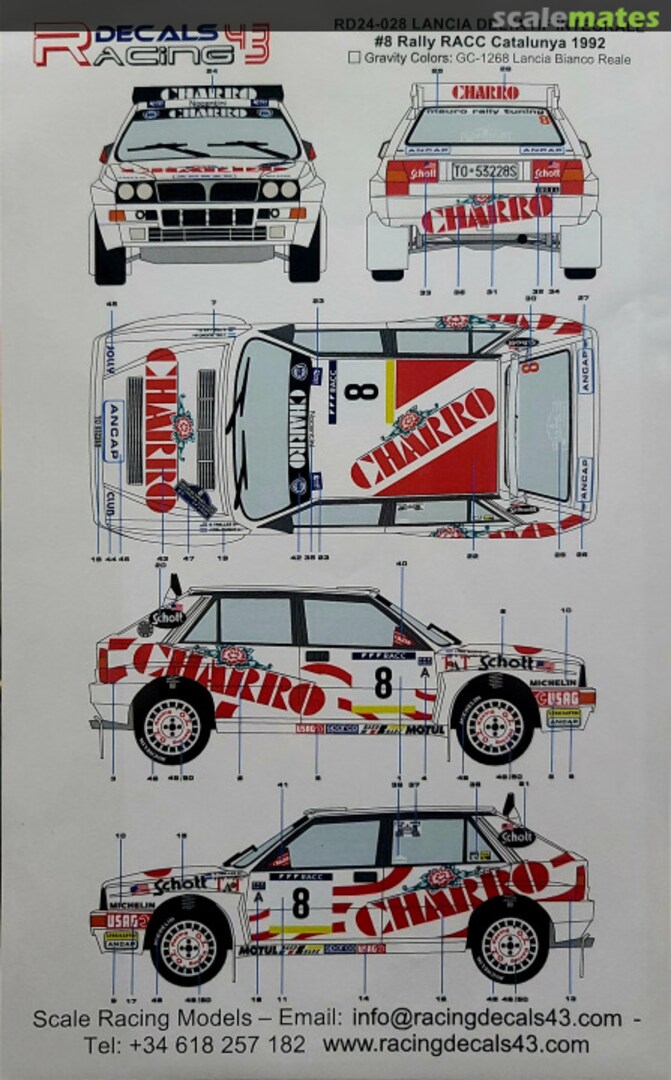 Boxart #8 Rally RACC Catalunya 1992 RD24-028 Racing Decals 43