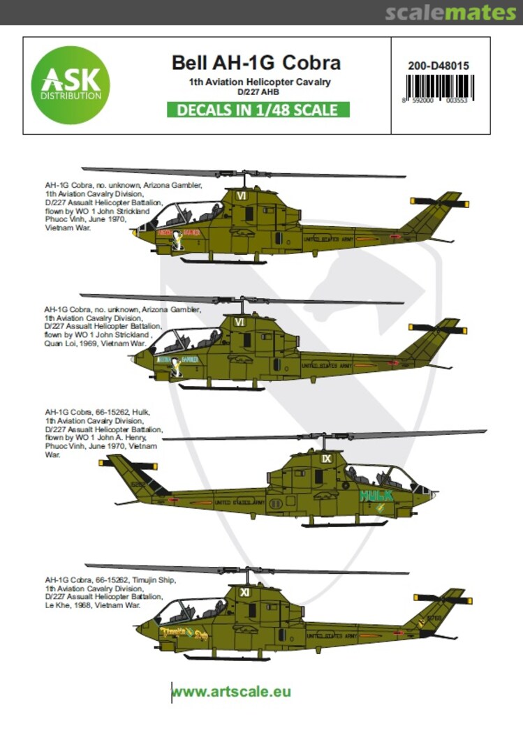 Boxart Bell AH-1G Cobra 200-D48015 ASK Boxart Bell AH-1G Cobra 200-D48015 ASK