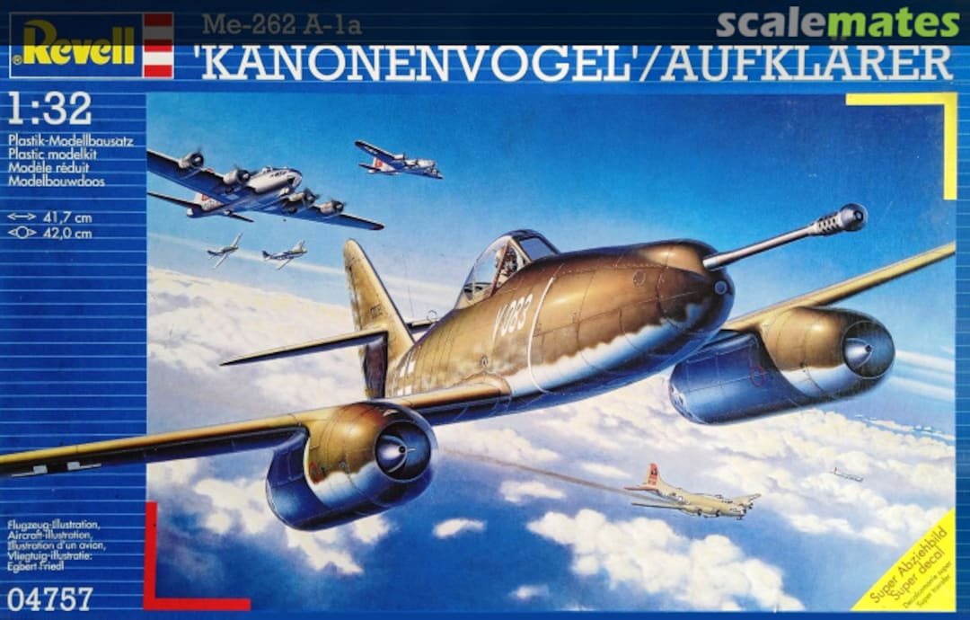 Boxart Me-262 A-1a 'Kanonenvogel'/Aufklärer 04757 Revell Boxart Me-262 A-1a 'Kanonenvogel'/Aufklärer 04757 Revell