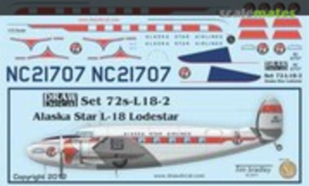 1:72 Alaska Star L-18 Lodestar (Draw Decal 72-L18-2) 72-L18-2