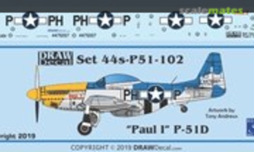 1:144 “Paul I” P-51D (Draw Decal 44-P51-102) 44-P51-102