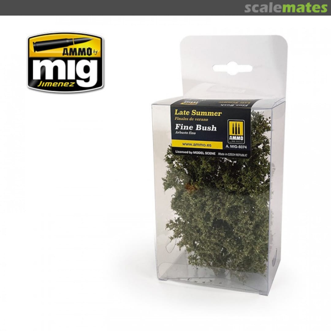 Boxart Fine Bush - Late Summer Vegetation A.MIG-8374 Ammo by Mig Jimenez Boxart Fine Bush - Late Summer Vegetation A.MIG-8374 Ammo by Mig Jimenez