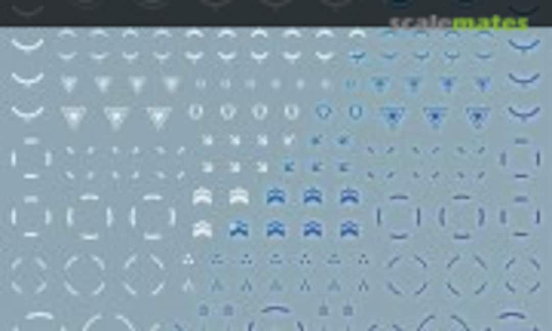 No GM Line Decal No.10 Circle & One Point #2 White & Neon Blue (MYK Design GM-858) GM-858