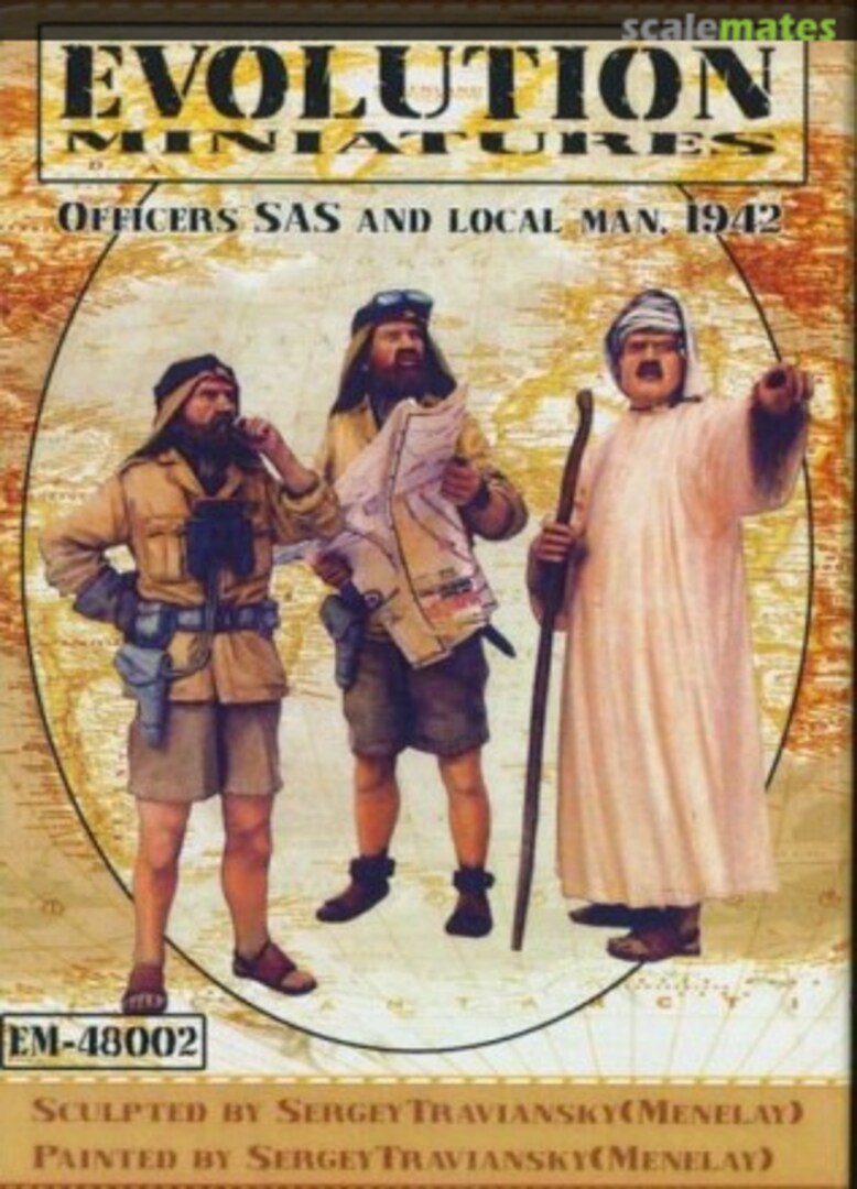 Boxart SAS Officers and Local Man 1942 EM-48002 Evolution Miniatures Boxart SAS Officers and Local Man 1942 EM-48002 Evolution Miniatures