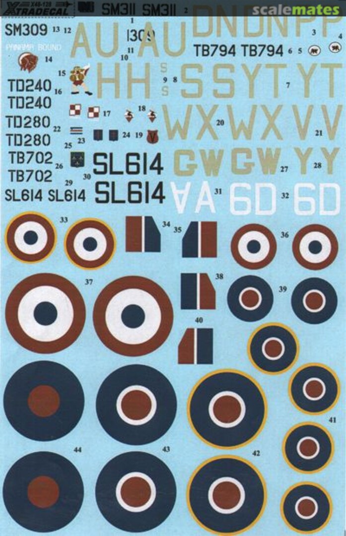 Contents Spitfire Mk.XVI X48-128 Xtradecal Contents Spitfire Mk.XVI X48-128 Xtradecal