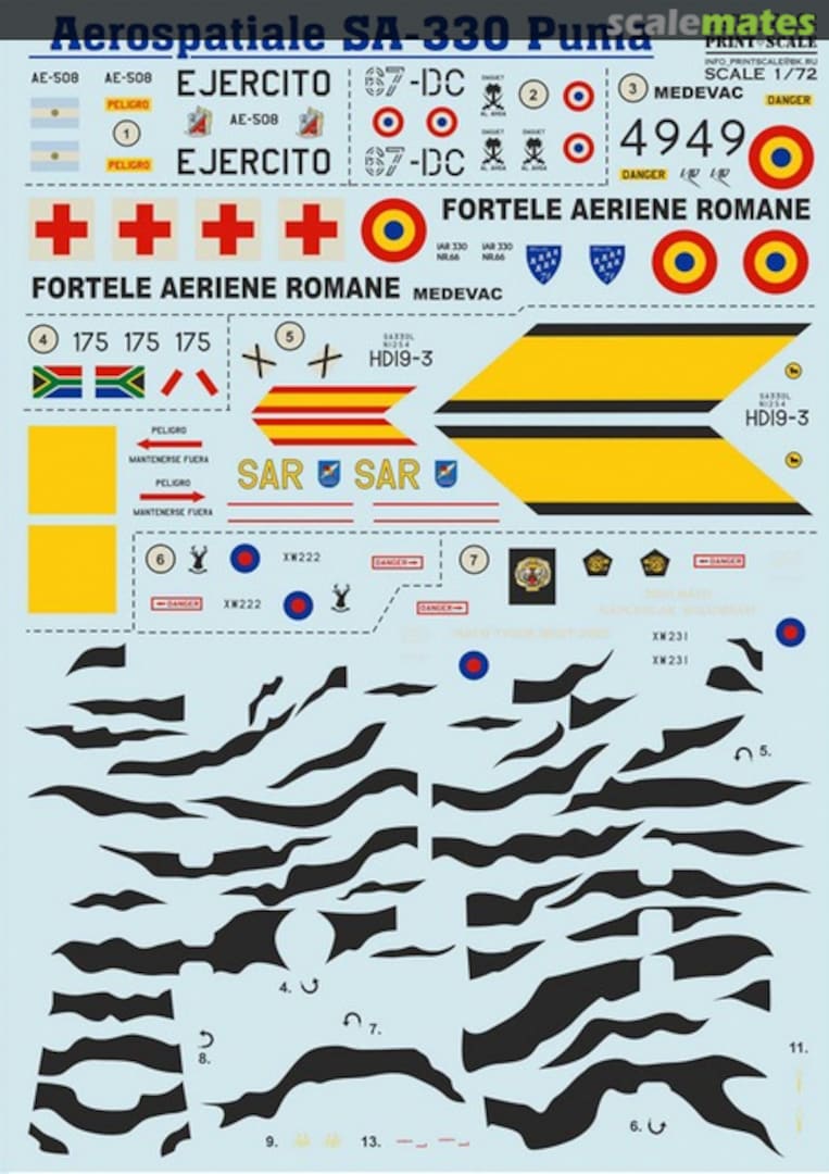 Boxart Aerospatiale SA-330 Puma 72-162 Print Scale Boxart Aerospatiale SA-330 Puma 72-162 Print Scale