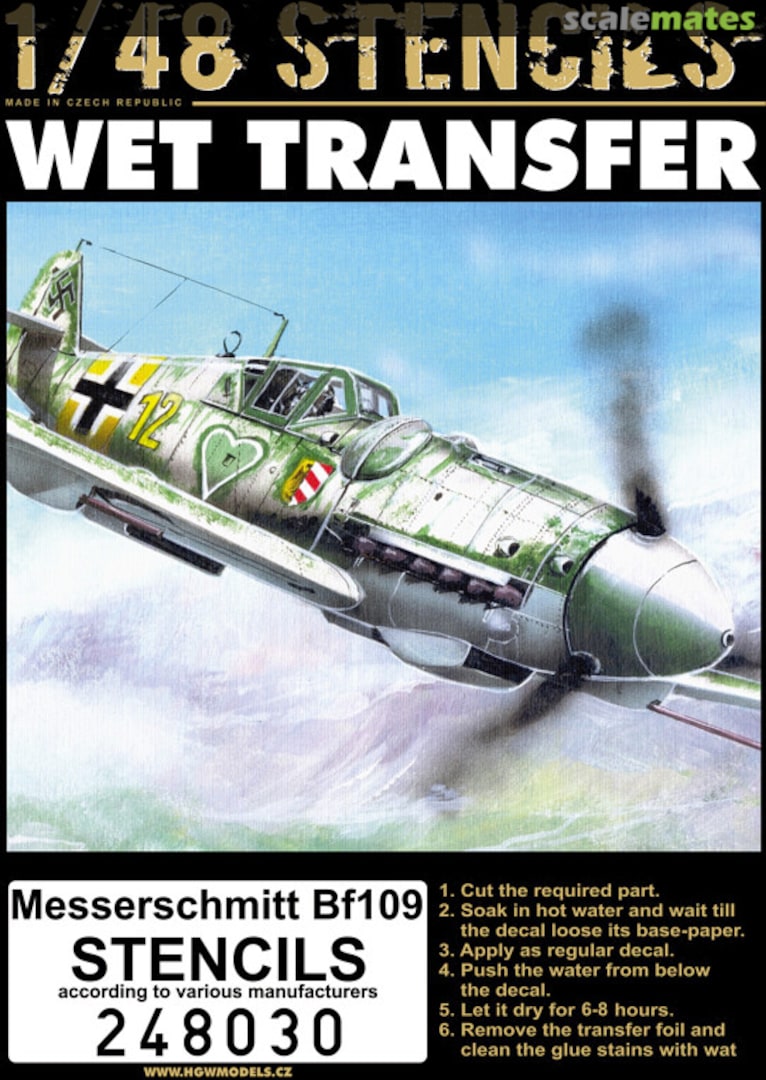 Boxart Messerschmitt Bf 109 - Stencils 248030 HGW Models Boxart Messerschmitt Bf 109 - Stencils 248030 HGW Models