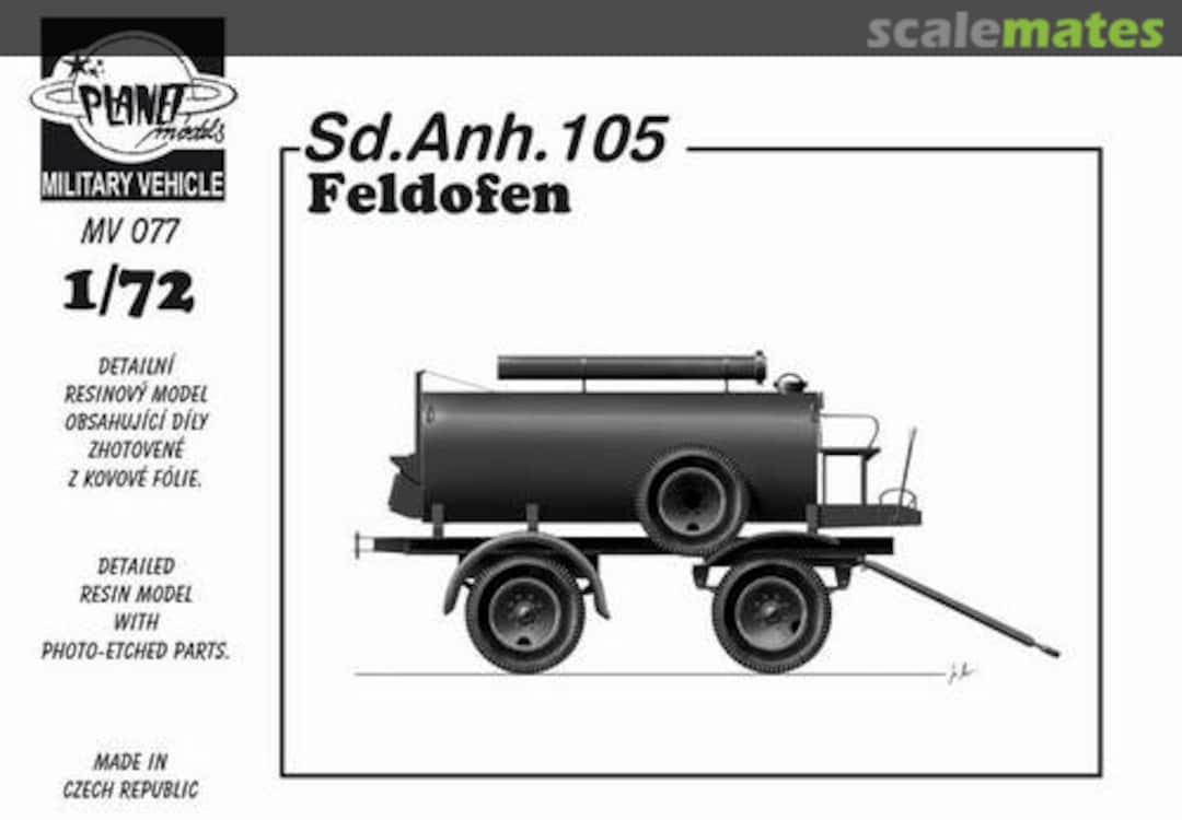 Boxart Sd.Anh.105 Feldofen MV077 Planet Models Boxart Sd.Anh.105 Feldofen MV077 Planet Models