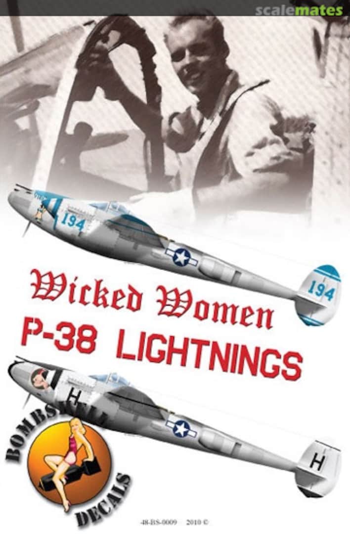 Boxart P-38 Lightnings 48-BS-0009 Bombshell Decals Boxart P-38 Lightnings 48-BS-0009 Bombshell Decals