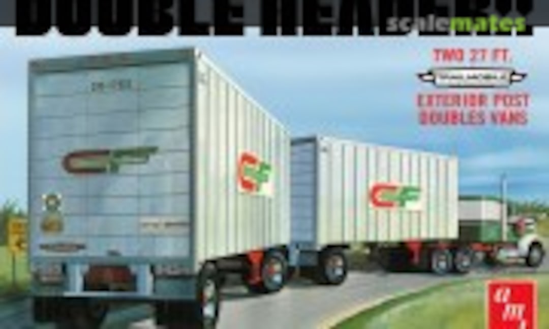 1:25 Double Header Tandem Van Trailers (Round2 Models 1132)