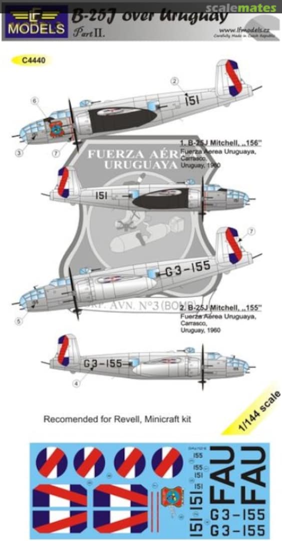 Boxart North-American B-25J Mitchell over Uruguay part 2 C4440 LF Models Boxart North-American B-25J Mitchell over Uruguay part 2 C4440 LF Models