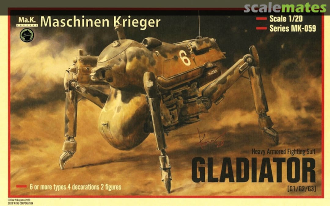 Boxart Gladiator Heavy Armored Fighting Suit MK-059 Wave Corporation