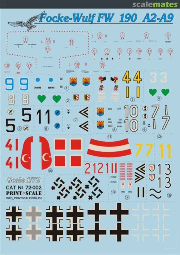 Boxart Focke-Wulf Fw 190 A-2 - A-9 72-002 Print Scale Boxart Focke-Wulf Fw 190 A-2 - A-9 72-002 Print Scale