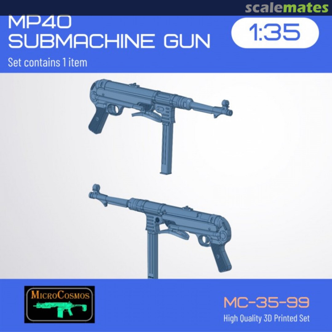 Boxart MP 40 machine gun MC-35-99 3D MicroCosmos
