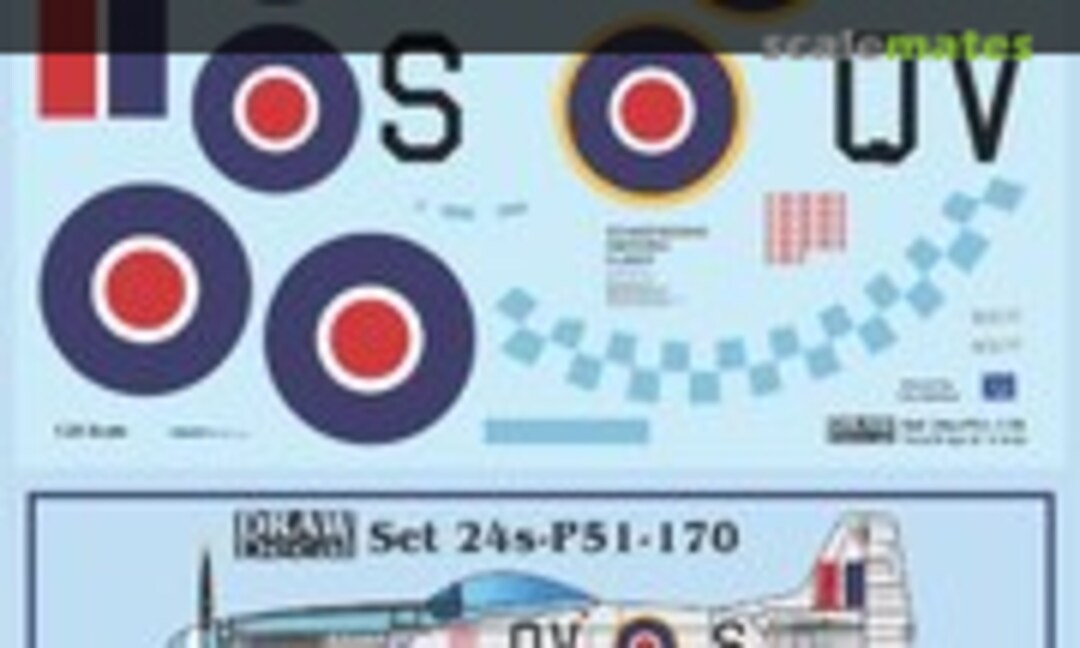1:24 “QV-S” N167F P-51D (Draw Decal 24-P51-170) 24-P51-170