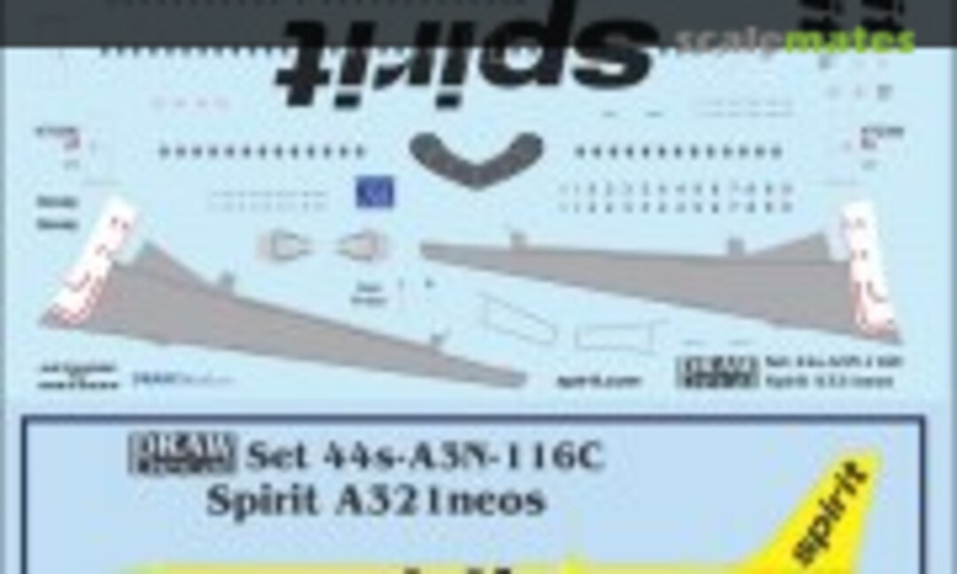 1:144 Spirit A321neo (Draw Decal 44-A3N-116C) 44-A3N-116C