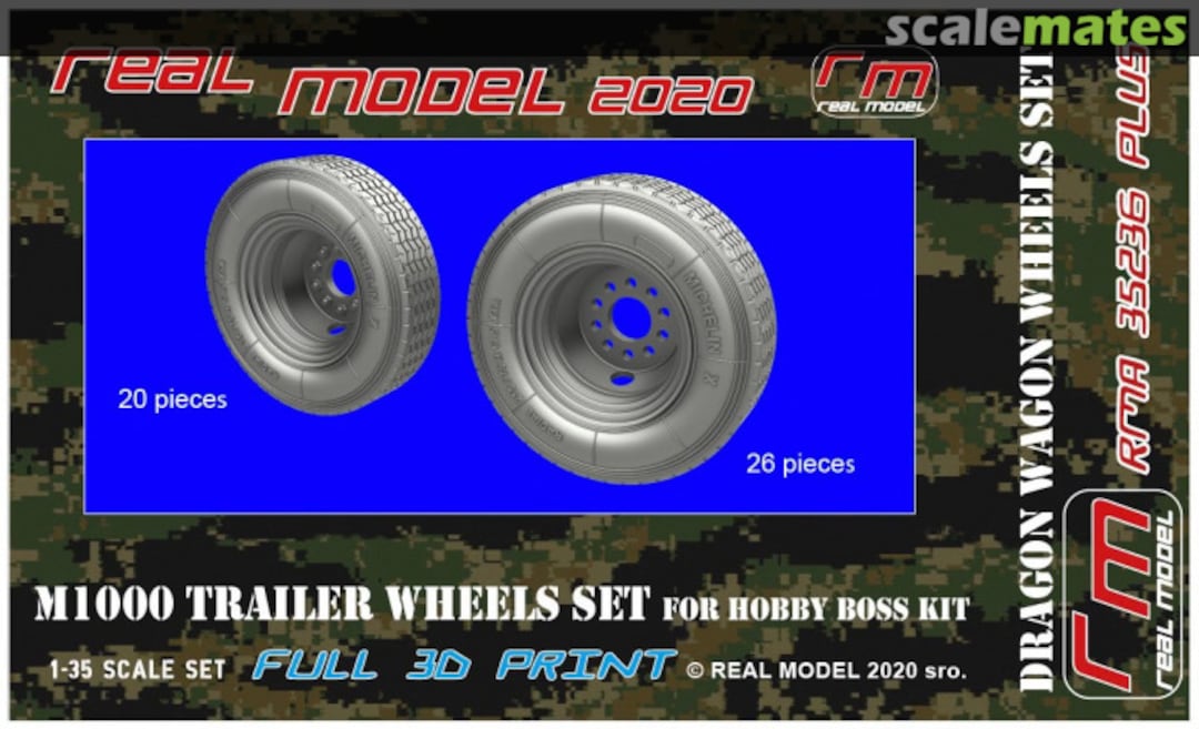 Boxart M1000 Trailer Wheel Set RMA 35236 PLUS Real Model