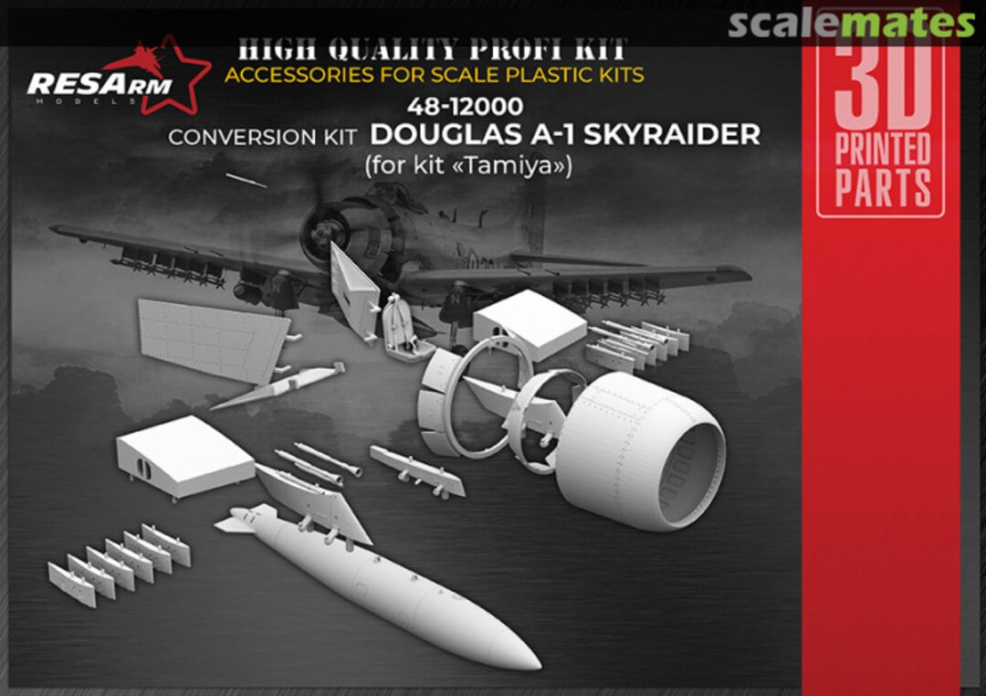 Boxart A-1 Skyraider full conversion kit 48-12000 RESArm Boxart A-1 Skyraider full conversion kit 48-12000 RESArm