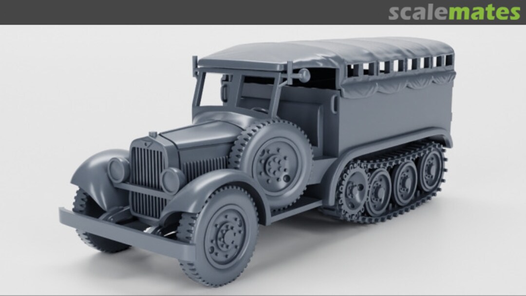 Boxart Half-Track Supply Truck - wz.39 PZInz 222 - with roof 48011112 EMP3d Boxart Half-Track Supply Truck - wz.39 PZInz 222 - with roof 48011112 EMP3d
