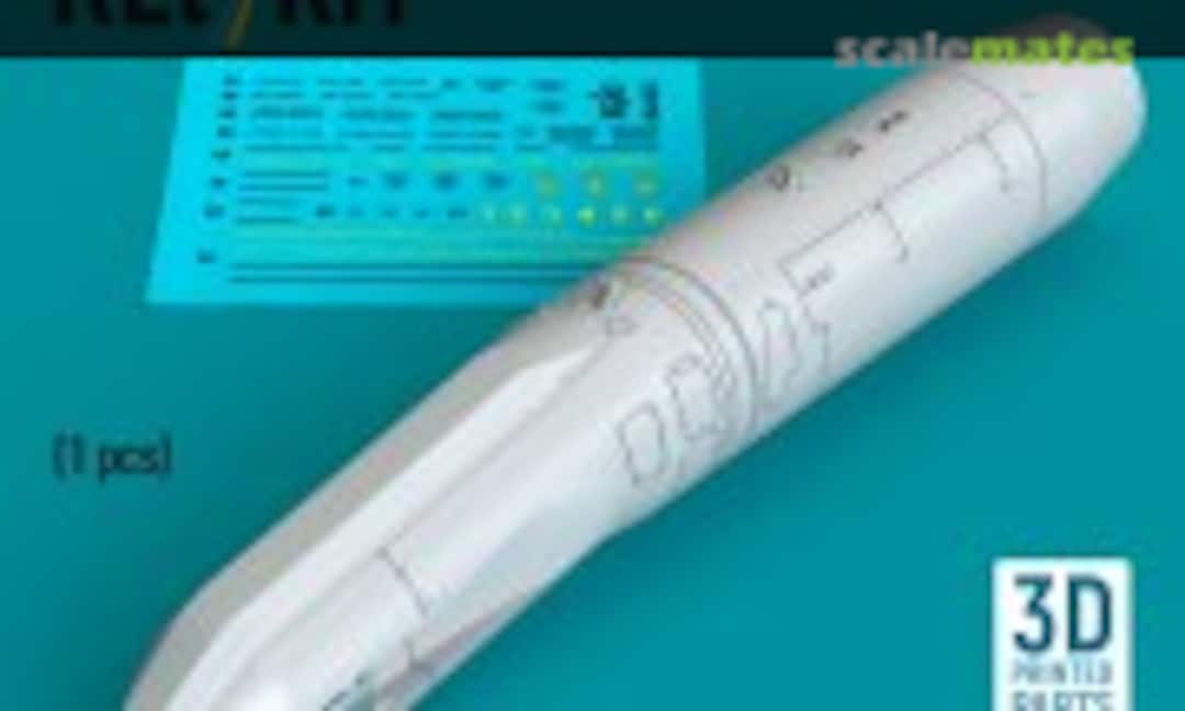 1:48 AN/AVQ-10 Pave Knife laser designation pod (1 pcs) (F-4D, A-6A) (3D Printed) (ResKit RS48-0522) RS48-0522