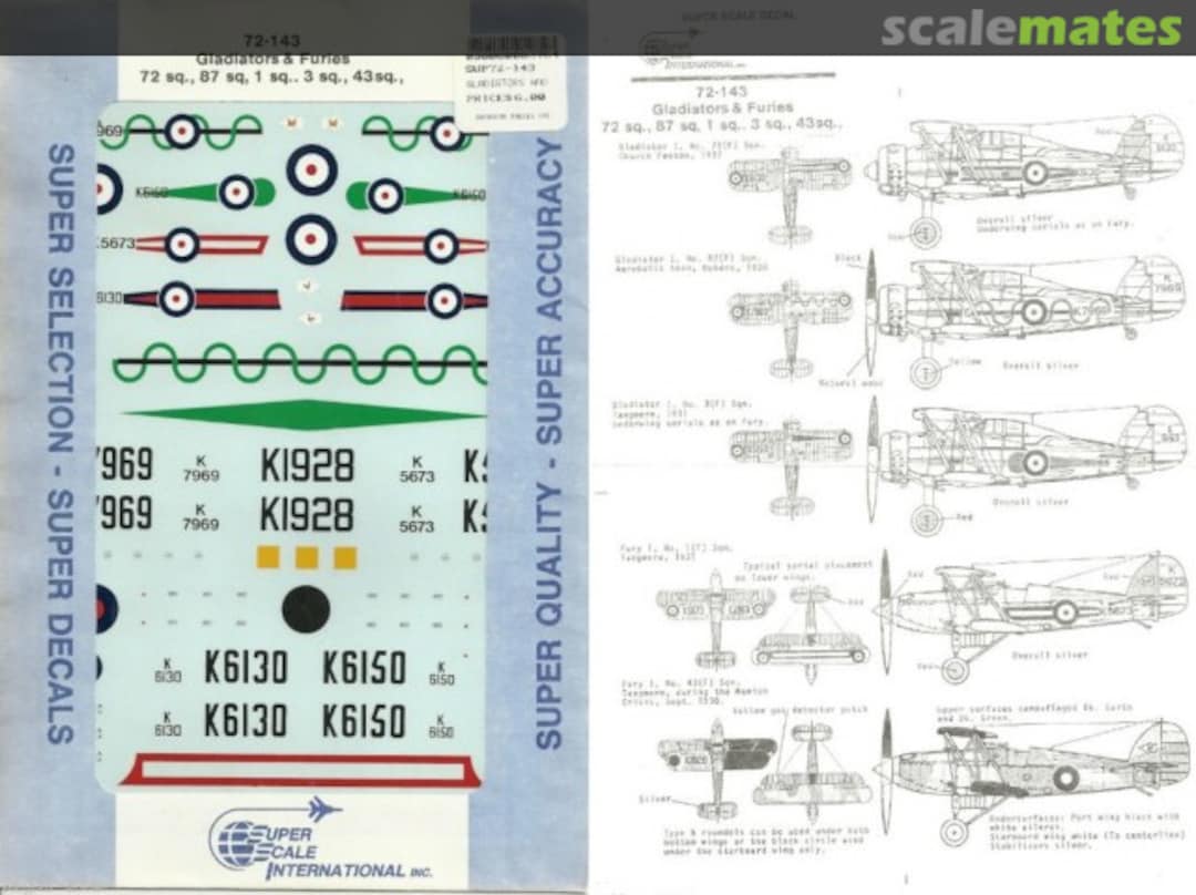 Boxart Gladiators & Furies 72-143 SuperScale International Boxart Gladiators & Furies 72-143 SuperScale International