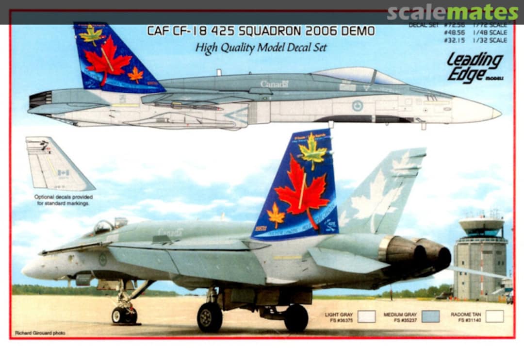 Boxart CAF CF-18 425 Squadron 2006 Demo 72.56 Leading Edge Boxart CAF CF-18 425 Squadron 2006 Demo 72.56 Leading Edge