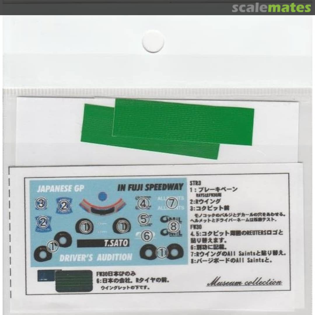 Boxart Williams FW30 & Tro Rosso STR3 S.Takuma DC-511 Museum collection Boxart Williams FW30 & Tro Rosso STR3 S.Takuma DC-511 Museum collection