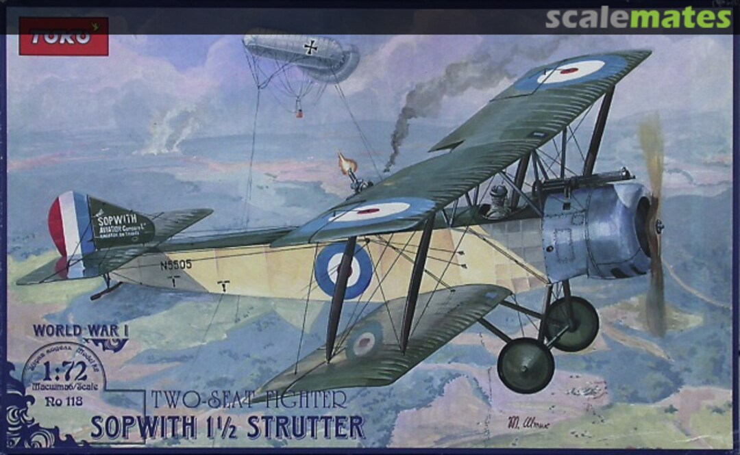 Boxart Two-Seat Fighter Sopwith 1 1/2 Strutter 118 Toko