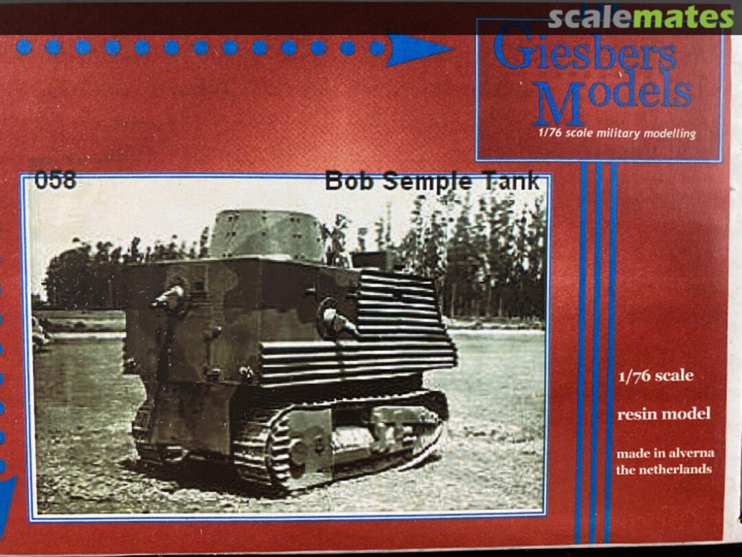 Boxart Bob Semple Tank 058 Giesbers Models