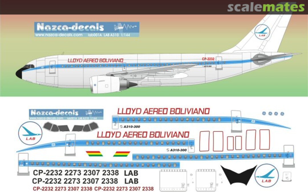 Boxart LAB A-310 LAB001A Nazca decals