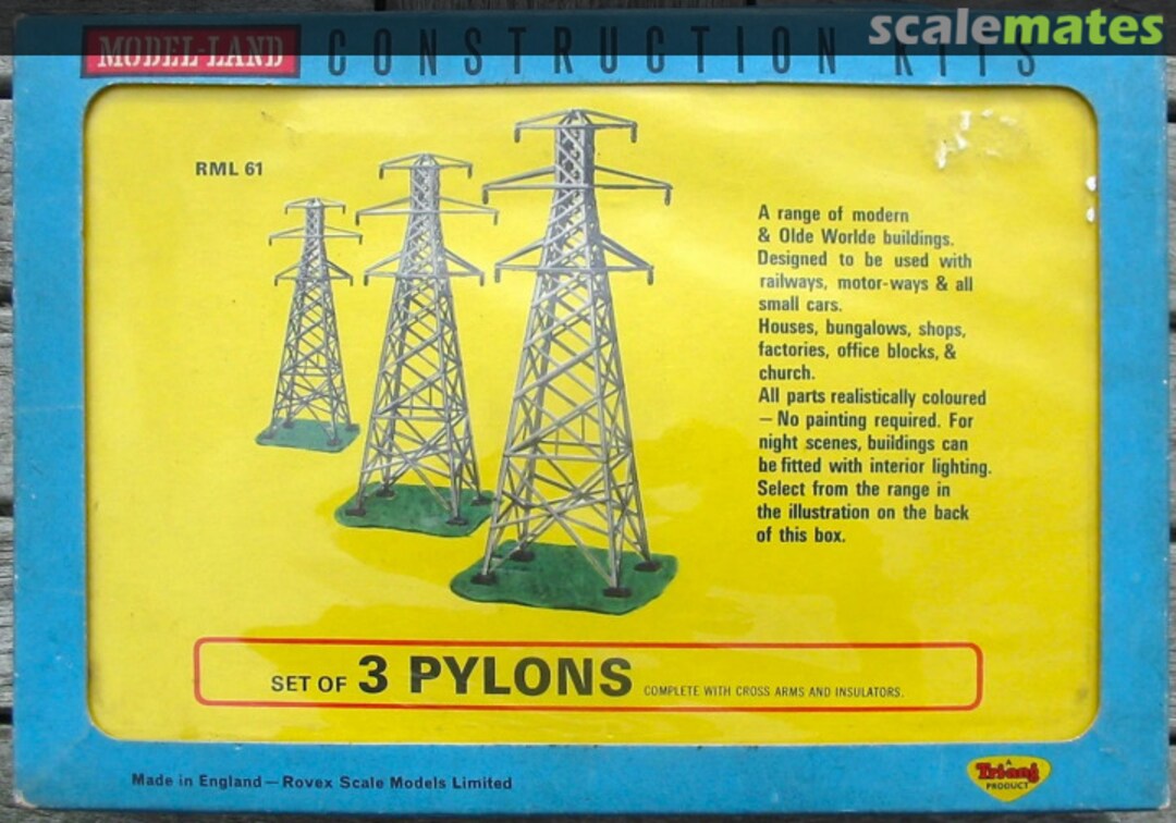 Boxart 3 Pylons RML.61 Model-Land (Tri-ang) Boxart 3 Pylons RML.61 Model-Land (Tri-ang)