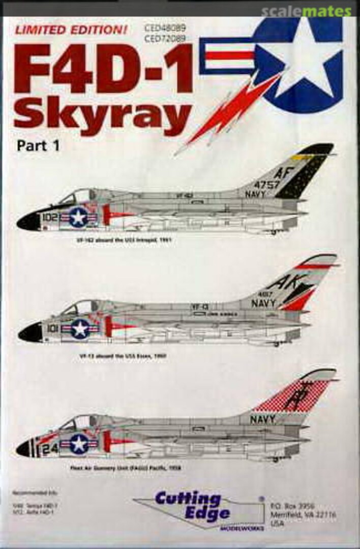Boxart F4D-1 Skyray CED72089 Cutting Edge Modelworks Boxart F4D-1 Skyray CED72089 Cutting Edge Modelworks