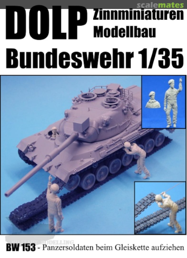 Boxart Panzersoldaten, beim Gleiskette aufziehen BW-153 DOLP-Modellbau Boxart Panzersoldaten, beim Gleiskette aufziehen BW-153 DOLP-Modellbau