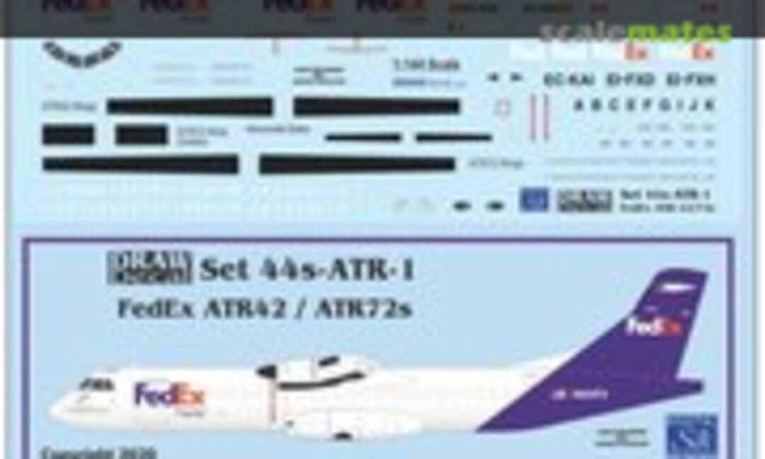 1:144 FedEx ATR42 / ATR72s (Draw Decal 44s-ATR-1) 44s-ATR-1