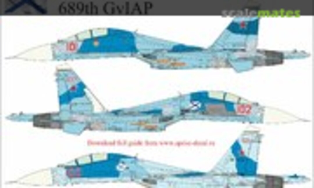 1:48 Su-27UB Flanker-C Baltic NAVY 689th GvIAP, without stencils, FFA - removable film (UpRise Decal UR48229) UR48229
