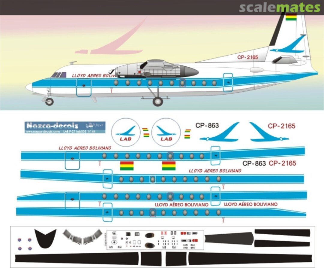 Boxart LAB F-27 lab002 Nazca decals Boxart LAB F-27 lab002 Nazca decals