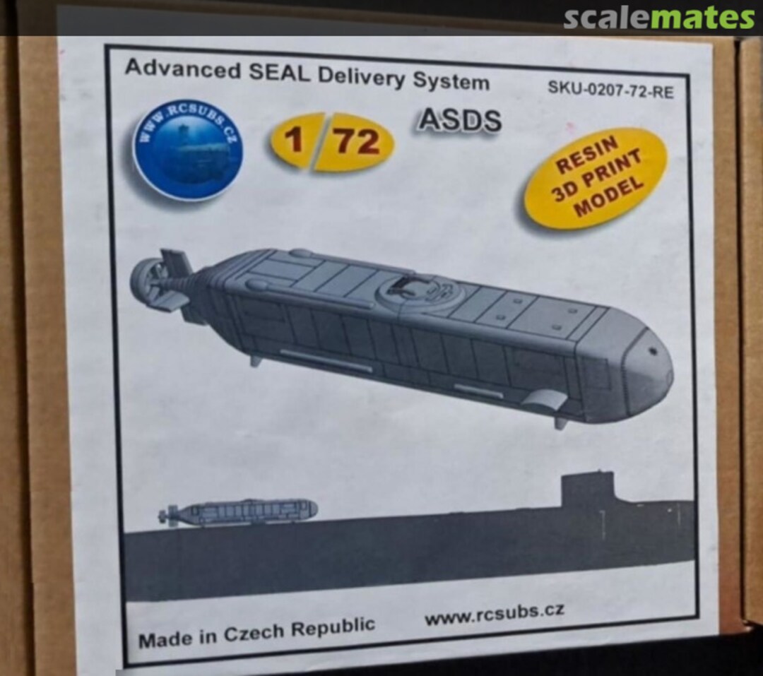 Boxart ASDS Advanced SEAL Delivery System SKU-RE-0207-72 RCSubs Boxart ASDS Advanced SEAL Delivery System SKU-RE-0207-72 RCSubs