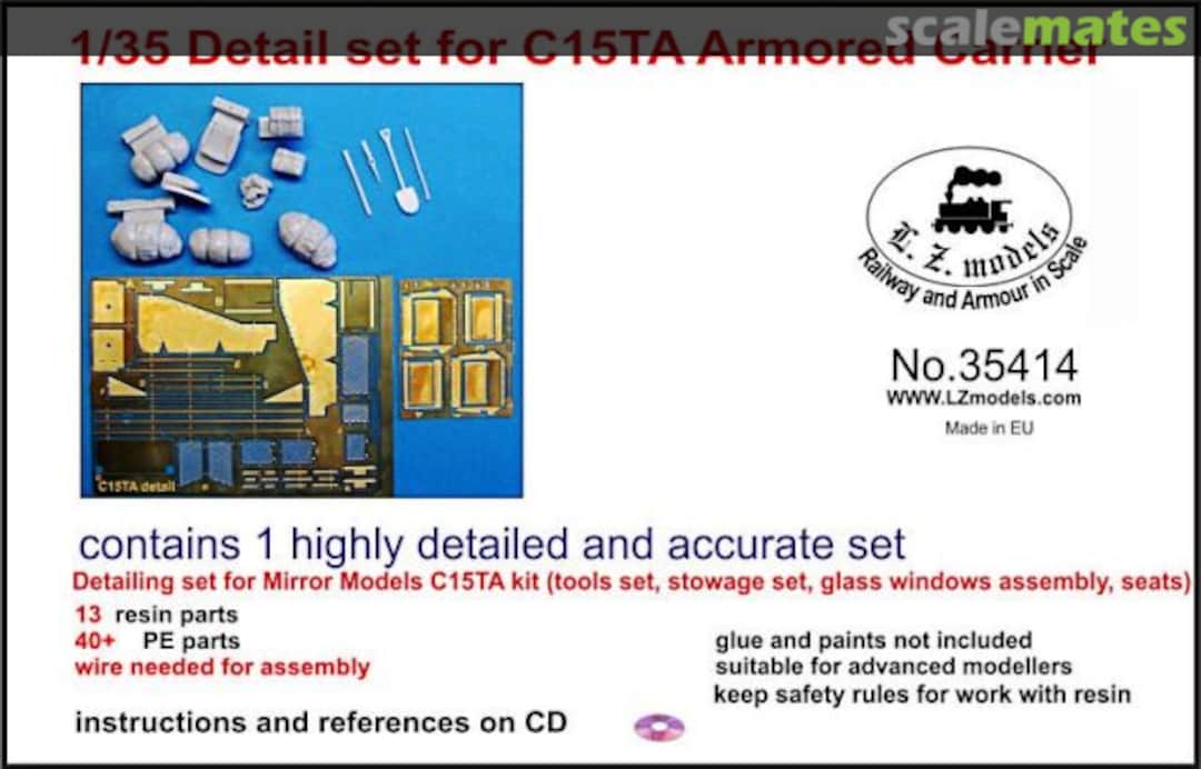 Boxart Detailing set for C15TA Armored Carrier 35414 L.Z. Models Boxart Detailing set for C15TA Armored Carrier 35414 L.Z. Models