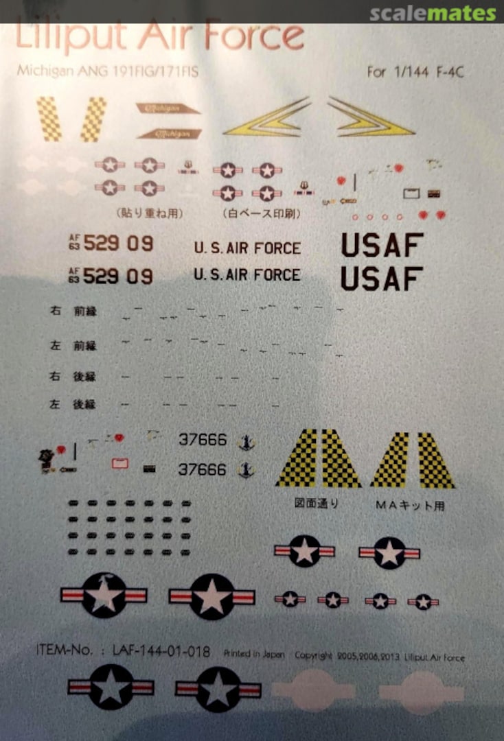 Boxart Michigan ANG F-4C 191FIG, 171FIS LAF-144-01-018 Liliput Air Force Boxart Michigan ANG F-4C 191FIG, 171FIS LAF-144-01-018 Liliput Air Force