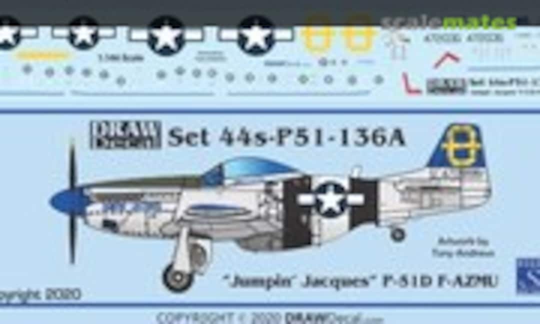 1:144 “Jumpin’ Jacques” P-51D F-AZMU (Draw Decal 44-P51-136A) 44-P51-136A