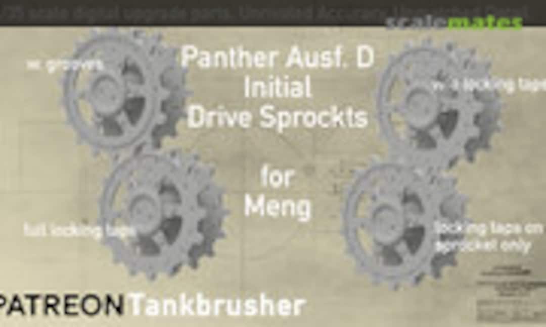 1:35 Initial Panther Ausf. D Drive Sprockets (Tankbrusher Scale Modeling 352312003) 352312003