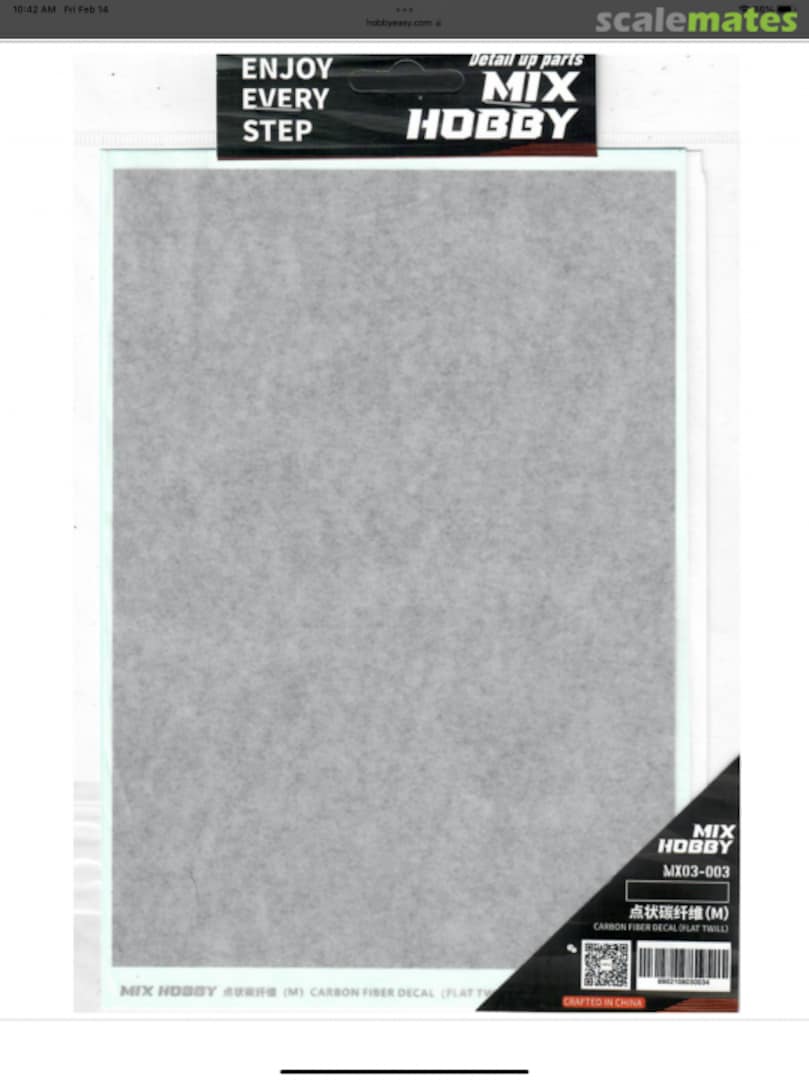 Boxart Carbon Fiber Decal ( Flat Twill ) MX03-003 MIX Hobby Boxart Carbon Fiber Decal ( Flat Twill ) MX03-003 MIX Hobby