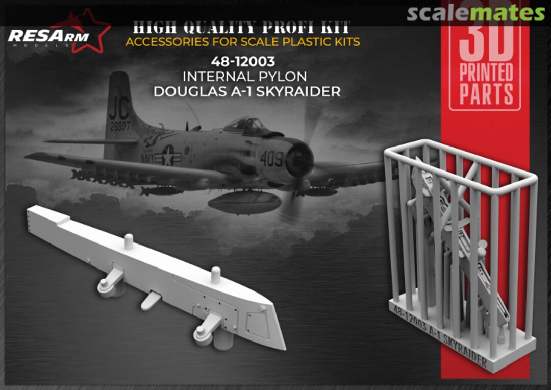 Boxart A-1 Skyraider internal pylon 48-12003 RESArm Boxart A-1 Skyraider internal pylon 48-12003 RESArm