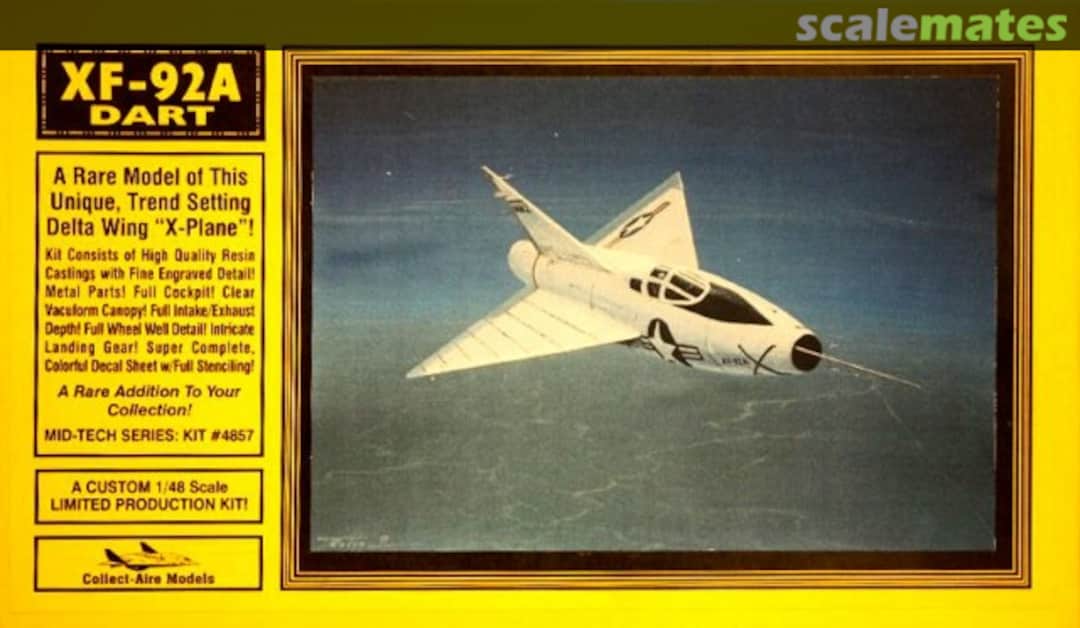 Boxart Convair XF-92A Dart 4857 Collect-Aire Models Boxart Convair XF-92A Dart 4857 Collect-Aire Models