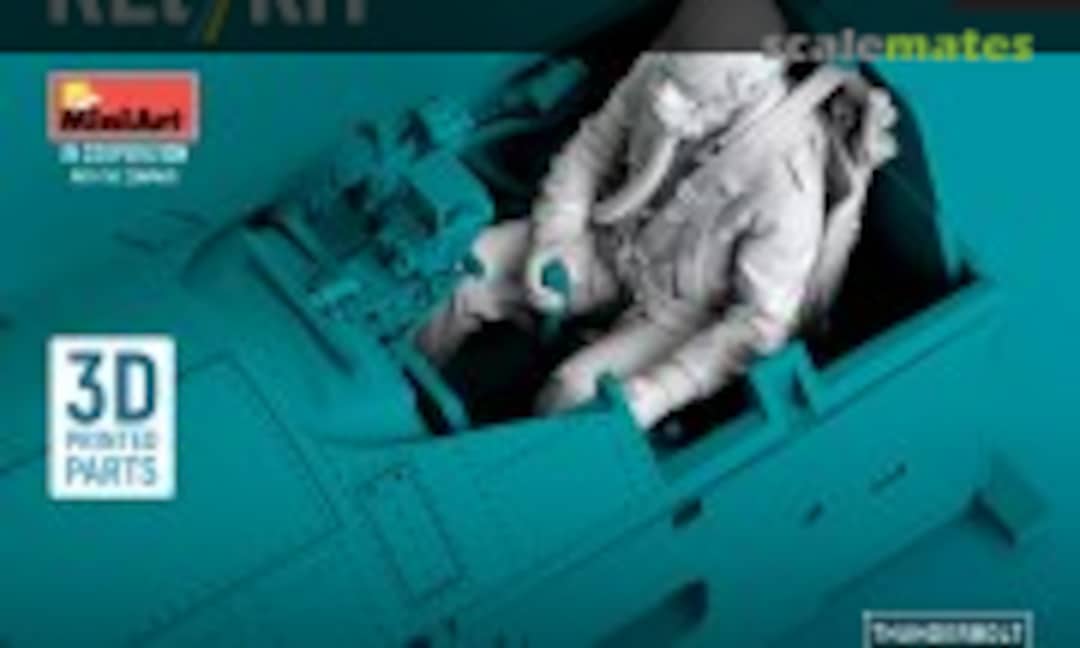 1:48 USAF pilot P-47 Thunderbolt (Summer uniform) in seat (WW2) (3D Printed) (ResKit RSF48-0100) RSF48-0100