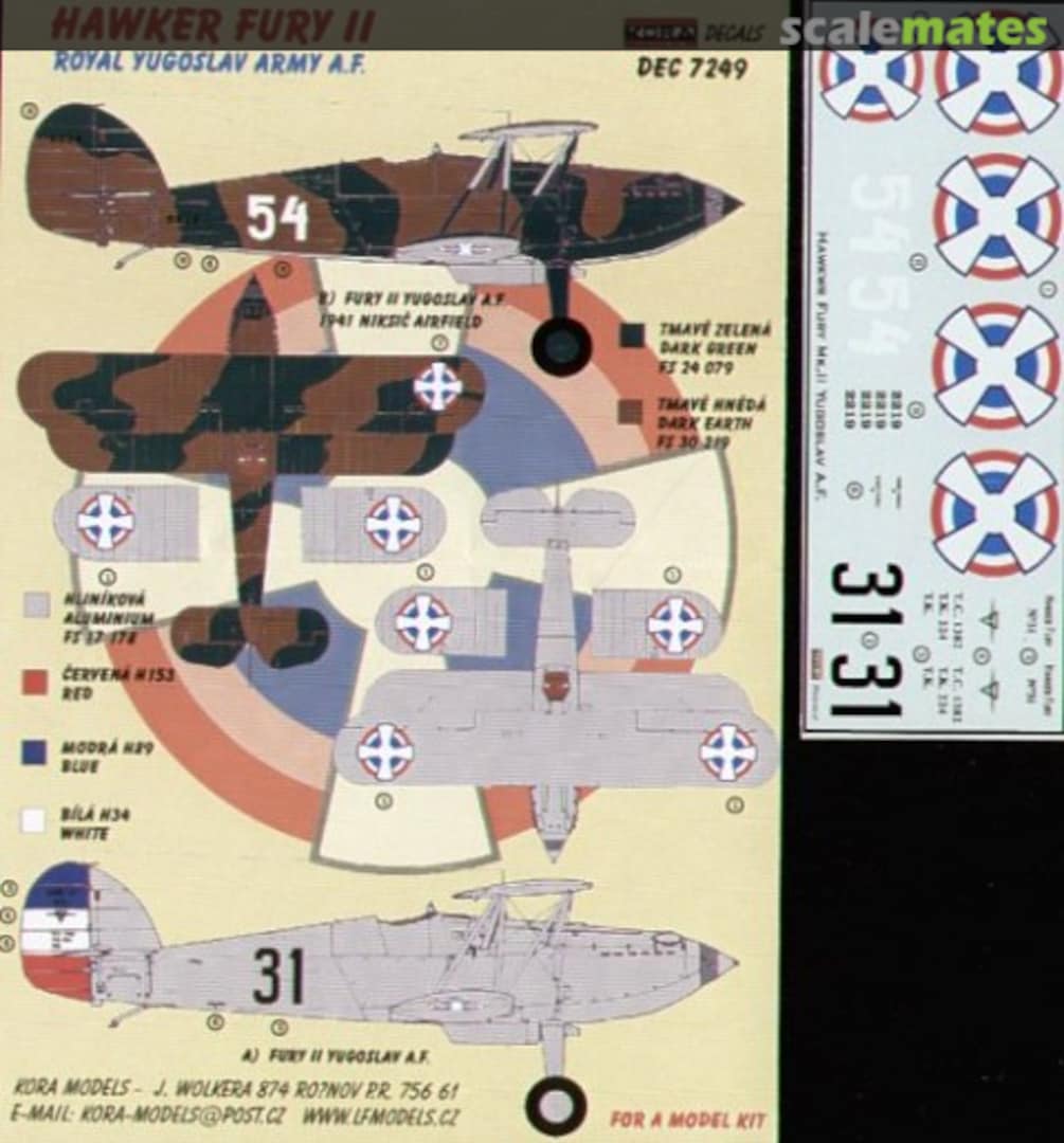 Boxart Hawker Fury II DEC7249 Kora Models Boxart Hawker Fury II DEC7249 Kora Models