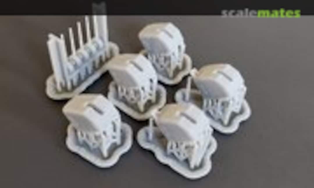 1:301 Fletcher class 5"/38 cal. Mounts (Double Knuckle" Mk.30 Mod.41 mount, "Single Knuckle" Mk.30 Mod.60 mount) (Model Monkey 301-5in38-5) 301-5in38-5