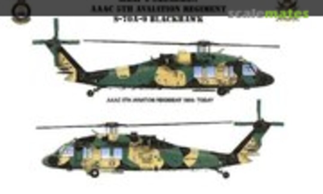 1:48 S-70A-9 Blackhawk RAAF 9 Sqn. /Army AAc 5th Aviation Reg Delivery Schemes (Hawkeye Models AAF-017) AAF-017