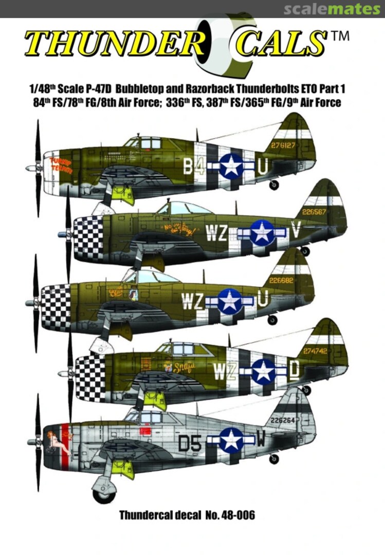 Boxart P-47D Thunderbolt ETO Part 1 48-006 ThunderCals Boxart P-47D Thunderbolt ETO Part 1 48-006 ThunderCals