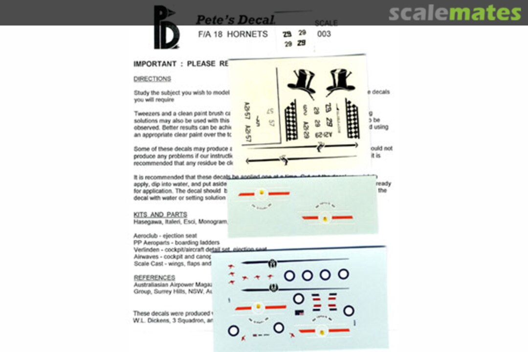 Boxart F/A-18 Hornets 72-003 PD Decals Boxart F/A-18 Hornets 72-003 PD Decals